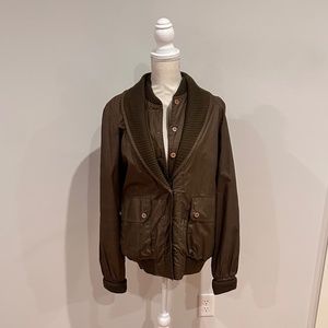 Vintage Green Bomber Jacket Sage Green Size M